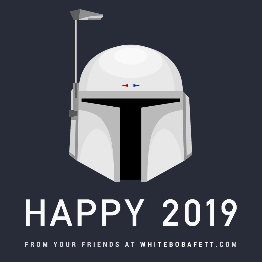 whitebobafett's tweet photo. Happy 2019! Helmet graphic by @ivanlo_photo #starwars #bobafett #whitebobafett #prototypebobafett #bobafettprototype #protofett #fanart #2019 #HappyNewYear #newyear https://t.co/8iORidjunS