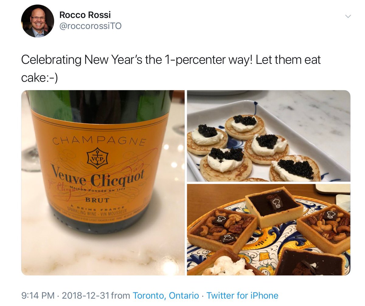 Rossi successfully lobbied the Ford government to cancel a $1/hour minimum wage increase that would have kicked in today #onpoli