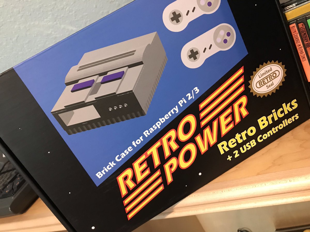 retrogameboyz's tweet photo. Today for #NintendoTuesday I’m sharing a thoughtful gift from the family. No socks or tie thank goodness. This is a lego-like case for your #RaspberryPi complete with USB controllers. Boy and I are starting to build it for my Arcade cab. Other designs available too https://t.co/ZgCrZy3MdJ