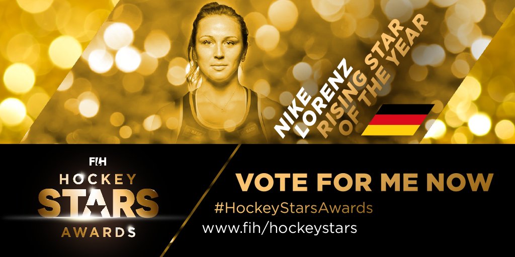 Have you voted for year 2018's Female Rising Star yet?
Vote for Nominee no. 5 : Nike Lorenz 
To vote, click here 👇
bit.ly/2Sf2IBM
<a href="/DHB_hockey/">DHB / hockey</a> 
#HockeyStarsAwards