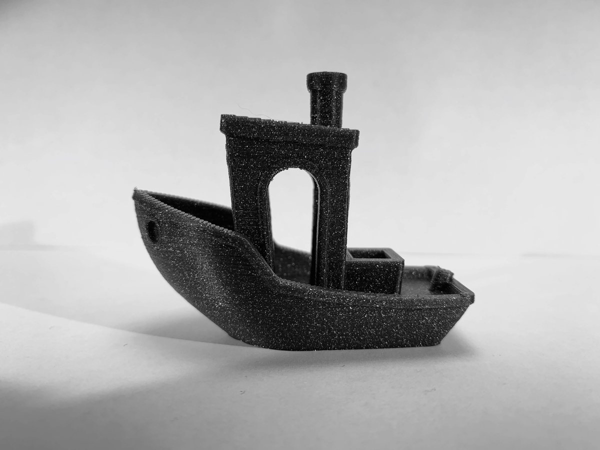petertibemo's tweet photo. Testing #Bondtech´s new upgrade for Prusa MK3 on a Prusa I3 Steel and it´s working very well :-) Some test print with the traditional #3dBenchy with #3dPrima PLA Prima Select Metallic grey. #3Dprinting https://t.co/R2CzJ1yfPY