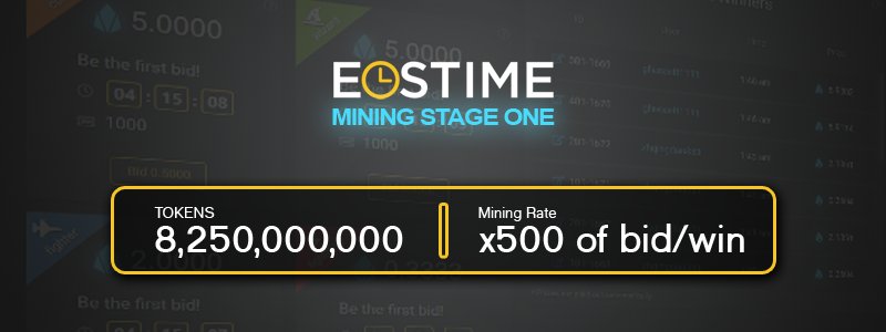 eos_time's tweet image. Join our stage 1 TIME token mining. Earn x500 on all bids and x500 on the winning amount. eostime.io #eos #eosdapps #dapps #eosio