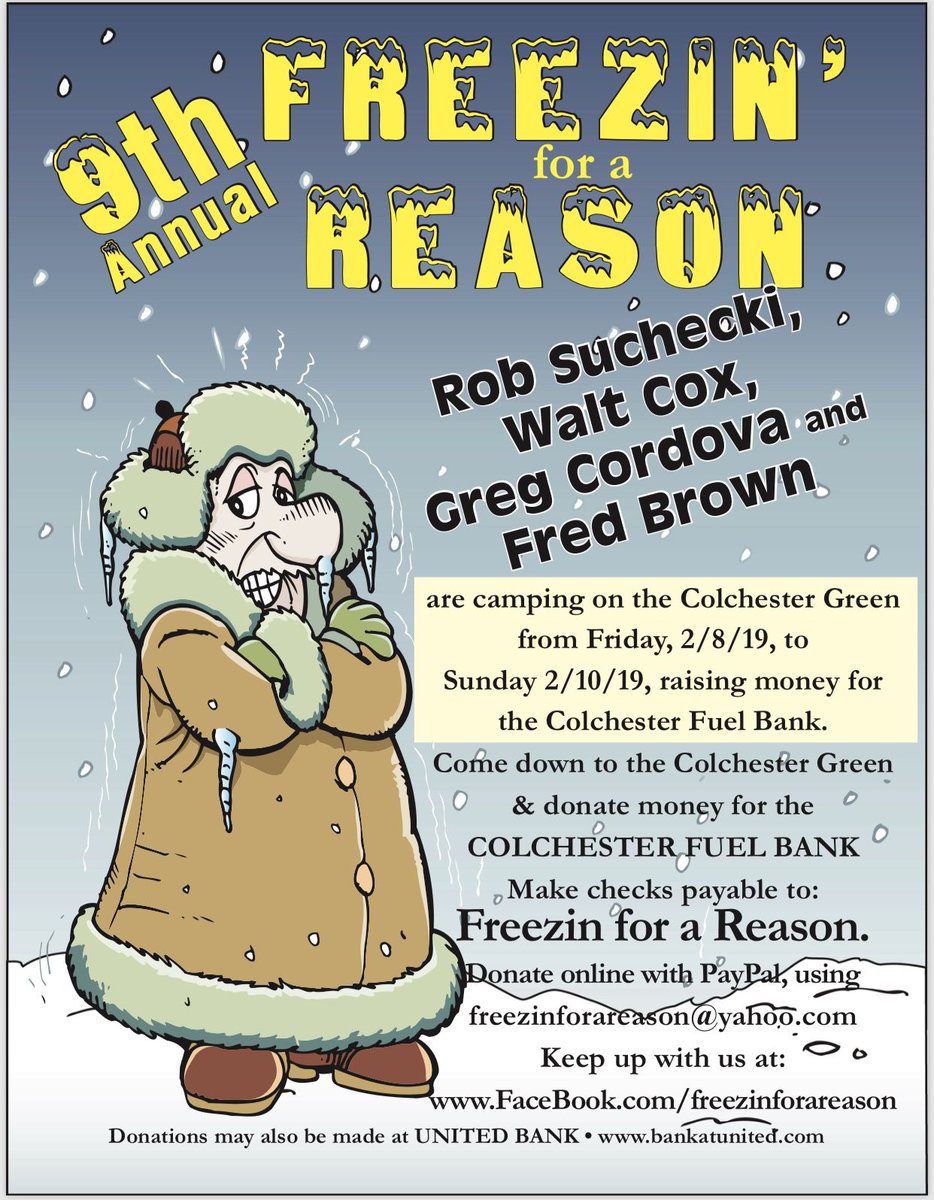 ColchCTBusiness's tweet photo. The 9th Annual Freezin' for a Reason takes place in February. #ColchesterCT 🥶 https://t.co/72dC4j9WnH