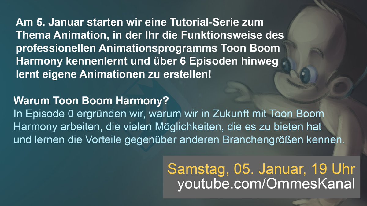 OmmeCartoons's tweet photo. In den nächsten Monaten wollen wir unser Wissen zum Thema Animation und allen Kunstformen, von denen sie lebt, für alle zur Verfügung stellen! Beginnen werden wir diesen Samstag mit einer Tutorial-Reihe zu unserem Animationsprogramm @ToonBoom Harmony! 

https://t.co/khp1kKe6MV https://t.co/YAjZF6dmPA