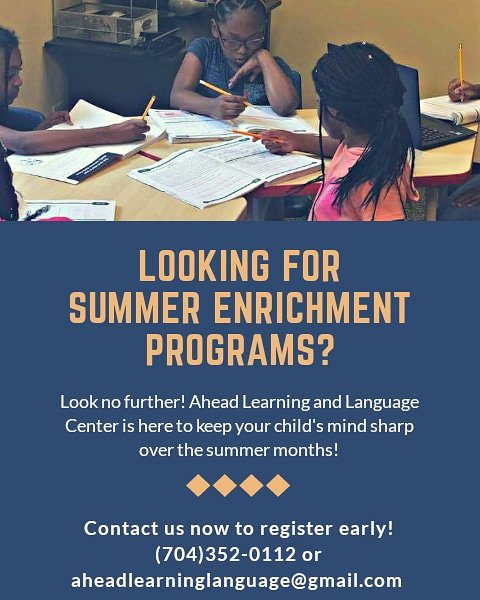 AheadLearnCLT's tweet image. Charlotte Parents! Are you looking for a Summer program that will keep your child&apos;s mind sharp over the Summer? Look no further! Contact us now!
#CharlotteNC #Summerlearning #EducationForFuture #Learning #Math #Reading #cltnews #aheadlearning