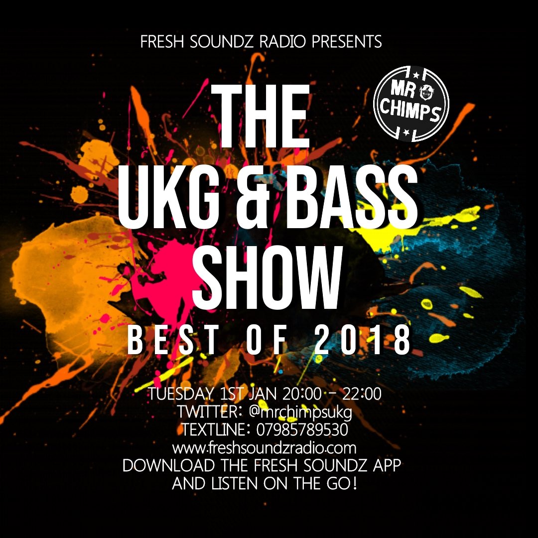 Today <a href="/FreshSoundzuk/">FreshSoundz</a> I go through my favourite tracks from 2018 
<a href="/RoyalFlushAudio/">Royal Flush. 🎵</a> 
@mindofadragon 
@tigsonline 
<a href="/ZeroFGmusic/">ZeroFG</a> 
@SmokeyBubblinB 
<a href="/wearefoor/">FooR</a> 
<a href="/controlsmusic/">Control-S</a> 
@cellardore_mhc 
<a href="/ImpactUKG/">impact</a> 
<a href="/shiftk3y/">Shift K3Y</a> 
<a href="/Shosh_ukG/">SHOSH</a> 
<a href="/kindredsoulukg/">Kindred Soul</a> 
<a href="/onedarkmartian/">One Dark Martian</a> 
@forkandknife000 +more