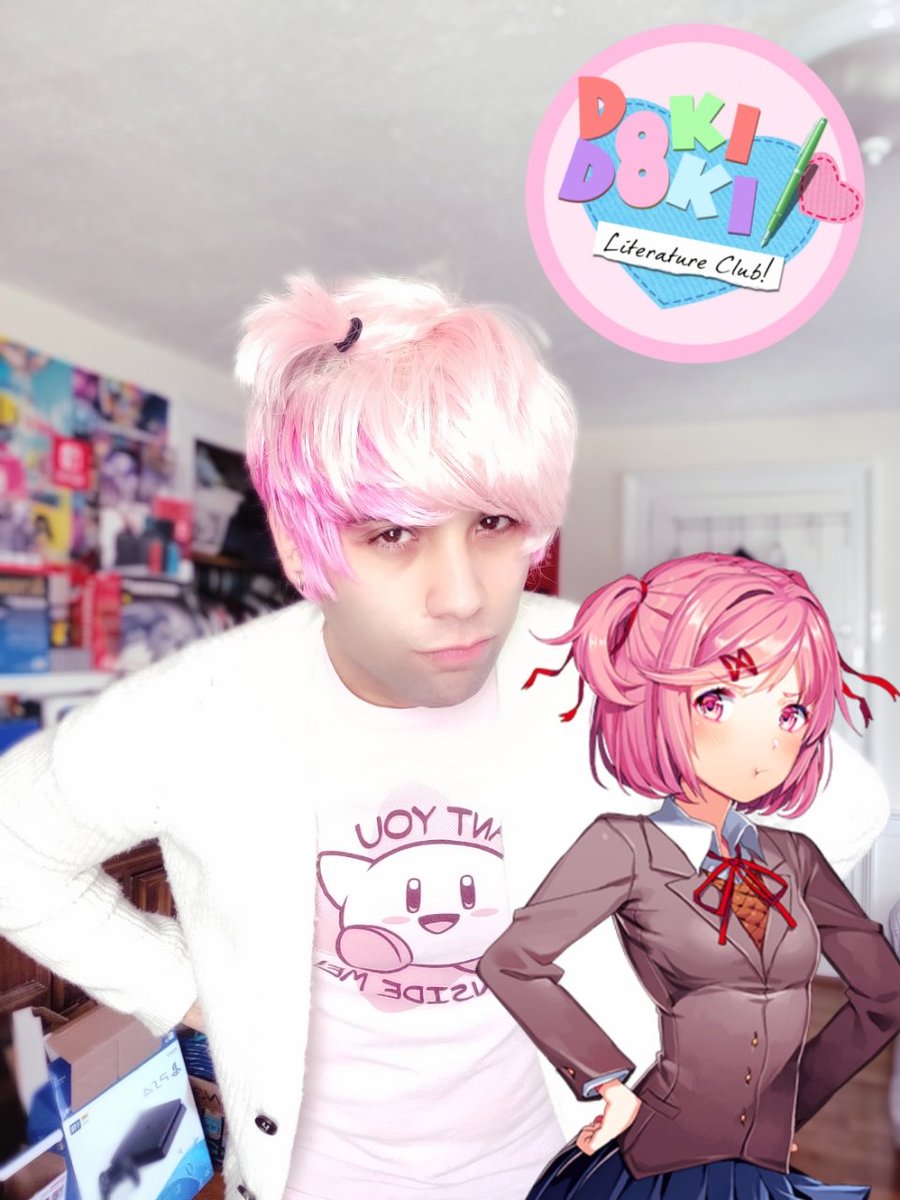 Terros Natsuki Dokidokiliteratureclub So A While Back I Promised My Subscribers I D Cosplay A Male Natsuki Genderbend I Had Some Free Time And A Wig Laying Around And This