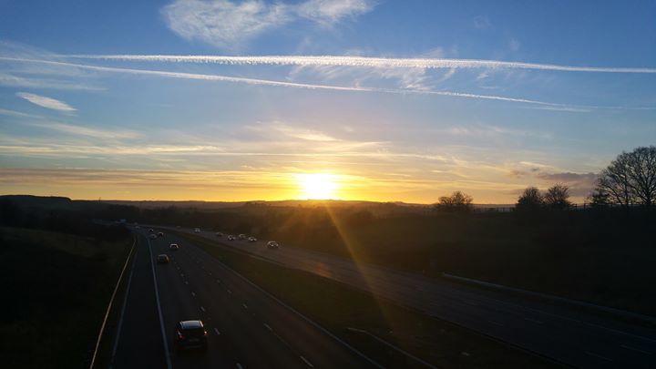 M1 frum bridge at Kexbrough (mobile phone pic) 1/1/2019#Barnsley #barnsleyisbrill
