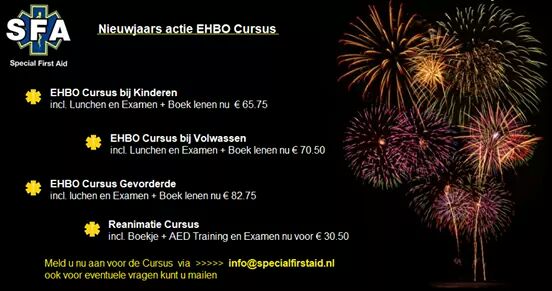 SpecialFirstAid's tweet photo. Een van je nieuwe voornamen van 2019 meld je nu aan voor een van de cursus. Bij alle cursussen krijg je Reanimatie en AED Training er bij https://t.co/M6jQwHHarE