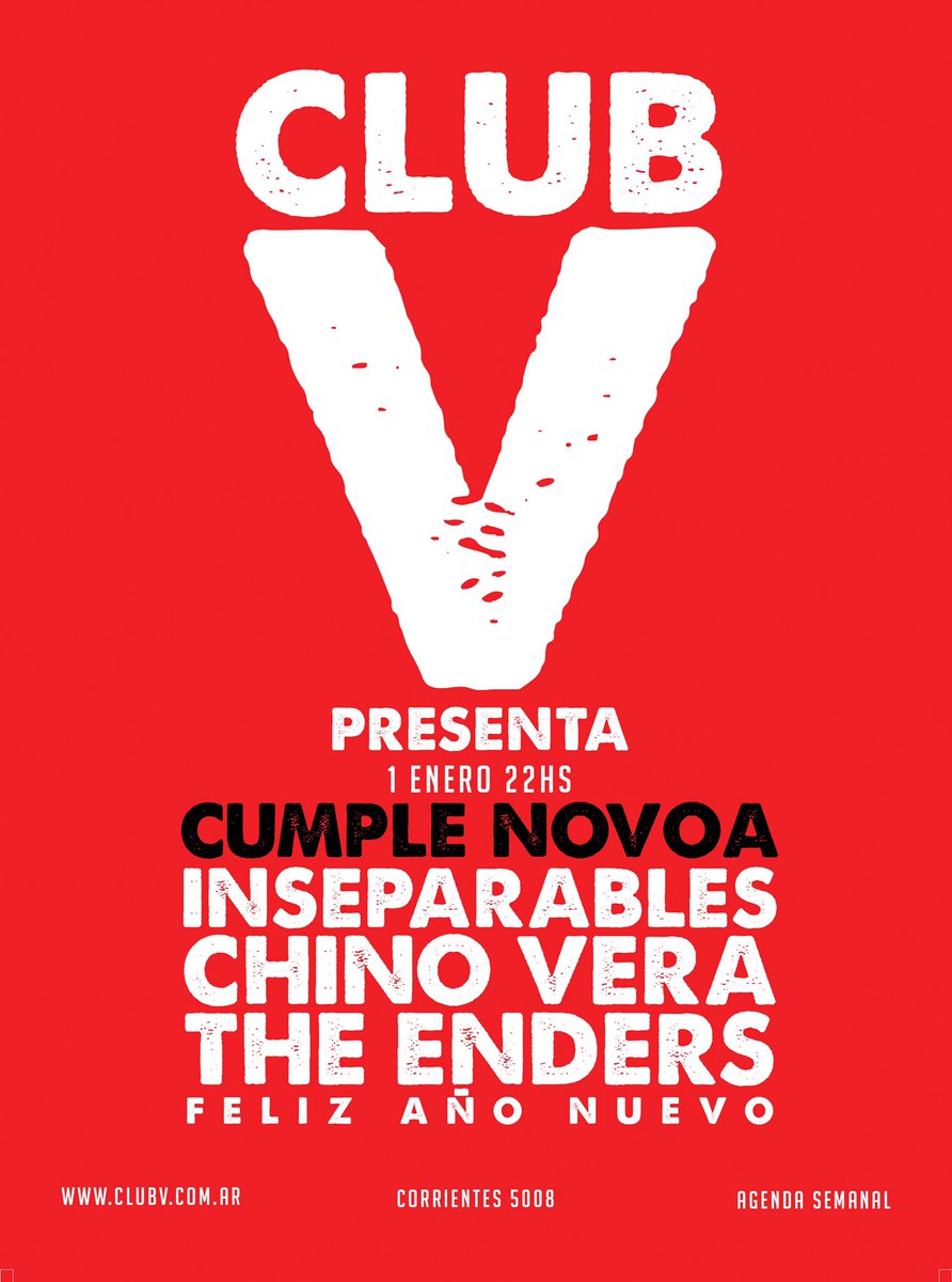 ClubVBar's tweet image. Primer semana del año en Club V! #martesenvinilo #gratis #cumplenovoa