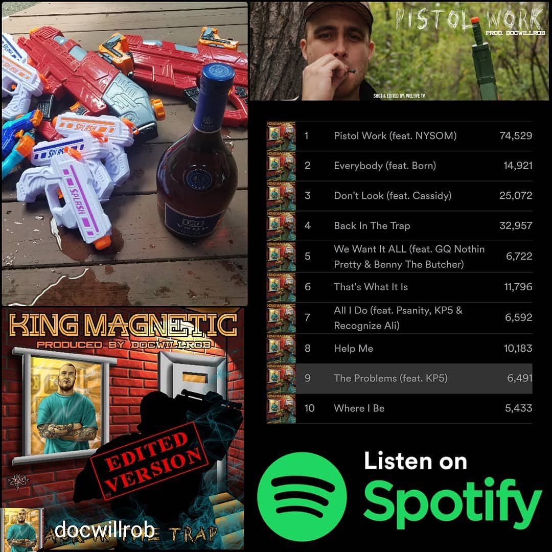 kingmagnetic's tweet image. Reposted from @docwillrob1  -  Thank you all for a beautiful 2018! Over 250k video views and 250k #streams on my FIRST project. Stay tuned... #docwillrob #kingmagnetic #magmob #nysom #backinthetrap #winnipeg #allentown #spotify #pandora #youtube #worldstarhiphop #ejbrandy