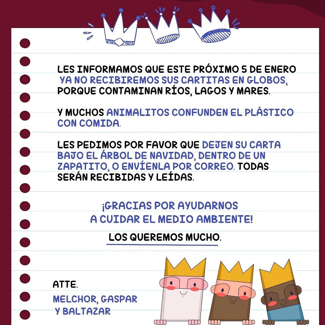 CecadesuS's tweet photo. Este 5 de enero #ReyesMagosSinGloblos estos productos contaminan el mar, la tierra y dañan a los animales. Los globos de polietileno tardan hasta 450 años en desaparecer #ReduceTuHuella #PorUnaCulturaDeLaSustentabilidad https://t.co/333arrMZh1