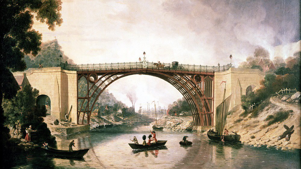 EnglishHeritage's tweet photo. #otd in 1781 the world's first iron bridge opened to traffic. 

Learn about our recent conservation project on the Iron Bridge ➡️ https://t.co/8bvDmdTkIv #ProjectIronBridge

Image by courtesy of Ironbridge Gorge Museum Trust. https://t.co/UEoiIVyPgp