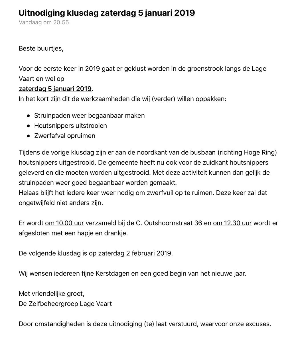 LageVaart's tweet photo. De uitnodiging voor ‘klussen in het groen’ zaterdag 5 januari vanaf 10:00 uur. #Bouwmeesterbuurt 🍃 https://t.co/ZcDtTgr2kE https://t.co/Fuu0MDb3Vl