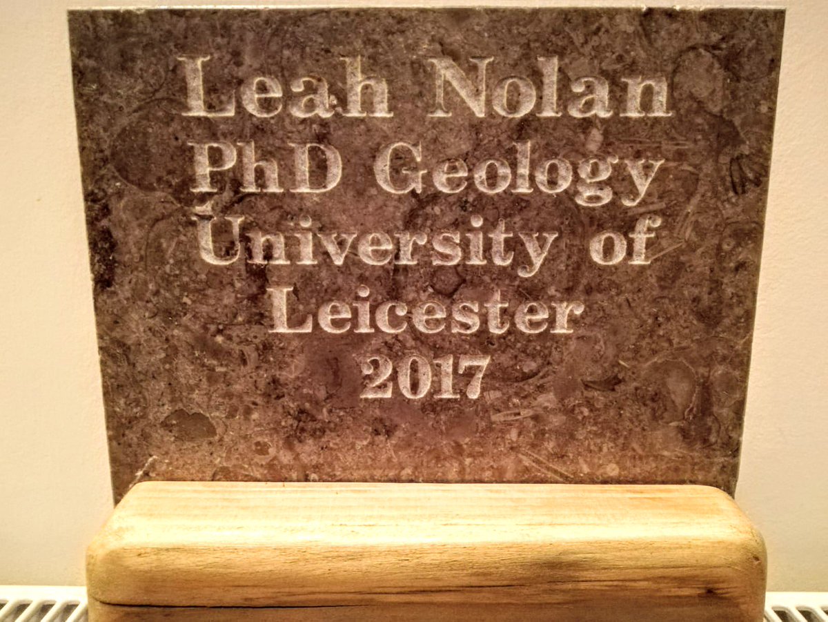 Winning the 2018 Christmas gift competition by a mile is a gift from my dad. Made out a piece of rock from the quarry I collected my PhD specimens from. My proudest possession. Best part...it's full of fossils!!! #phdlife #Geology #ChristmasGift