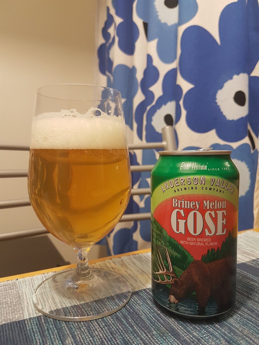 Here gose another beer! Enjoying this Briney Melon Gose from <a href="/avbc/">Barkley D. Beer</a>. #craftbeer