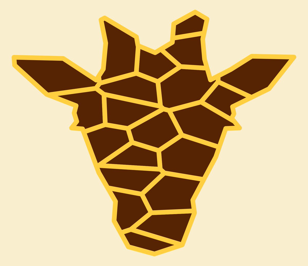 W_R_Chase's tweet image. A more realistic interpretation. What noise does a giraffe make? 🦒 #rstats #ArtisticCoding