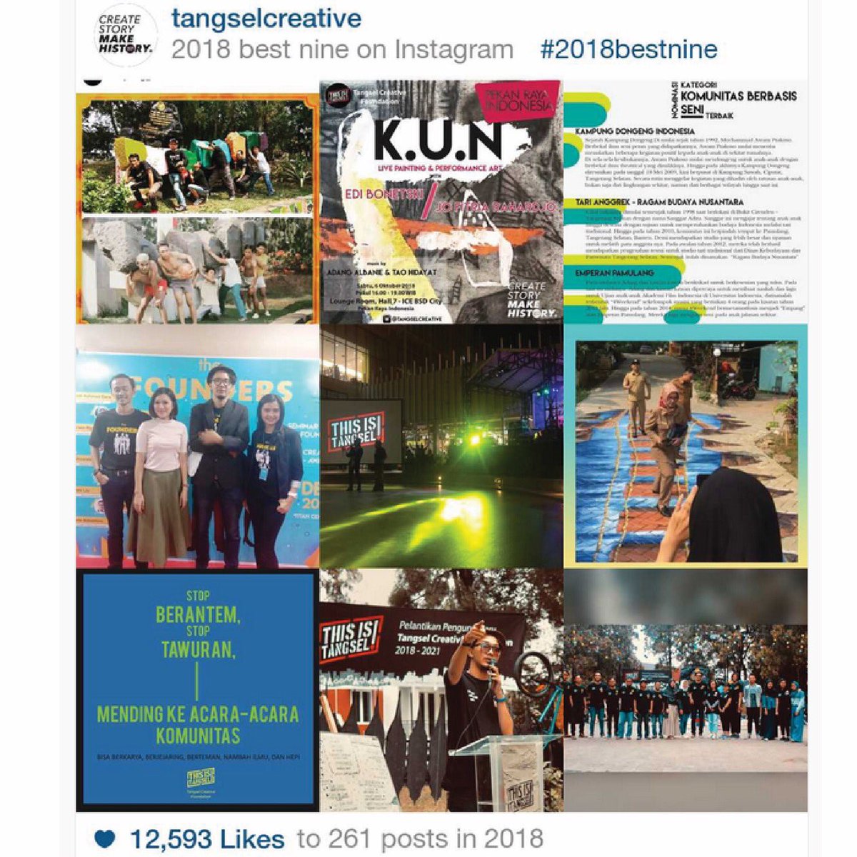 Inilah momen terpilih kami versi #2018bestnine 
12.593 likes on instagram,
261 post.
.
.
More story on our instagram.