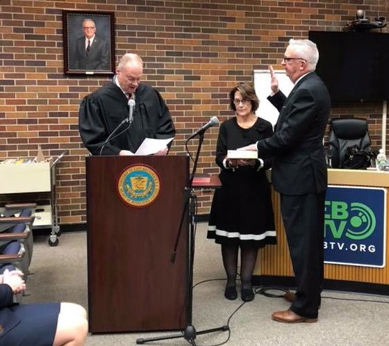 kevintmcevoy's tweet photo. #EastBrunswick re-org &amp; swearing in... thanks for those who came out - we had a packed courtroom.
#EBNow ☘️ #EBForward https://t.co/qpXu9qPWUT