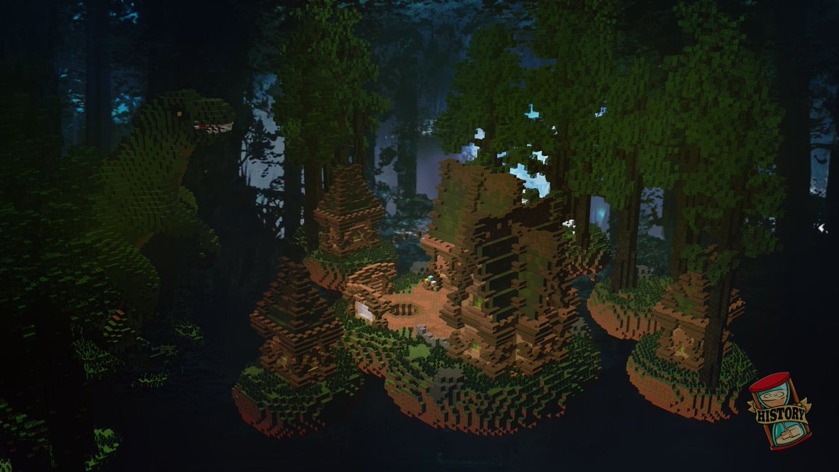 _HistoryBT_'s tweet photo. "Tyrant Forest." │⚒️ Built by @Tehraaan 
Many years ago, in the Triassic appeared the first forms of the Jurassic World. We are observing one of these fearsome beasts, a T-REX, just before attacking a town.☠️🐲🦕
https://t.co/xTPG38Z6IY 
🎨Render by: Black_Lottus

#Minecraft https://t.co/v99oTLvPpm