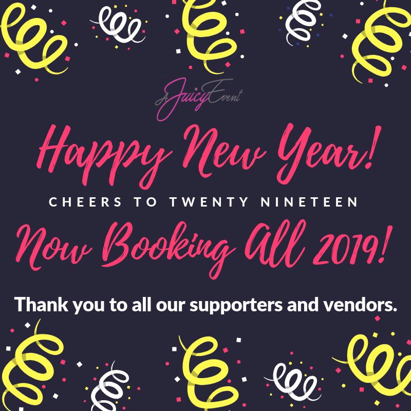 aJUICYevent's tweet photo. We appreciate all the support we have had over the past 2 and a half years! We are excited to be offering more services both locally and out of town! #NowBooking #2019 #newyears #chicago #ajuicyevent #ordinaryoccasions #extraordinaryexperiences #whyhaventyoubookedyet https://t.co/AAjF9N54rN
