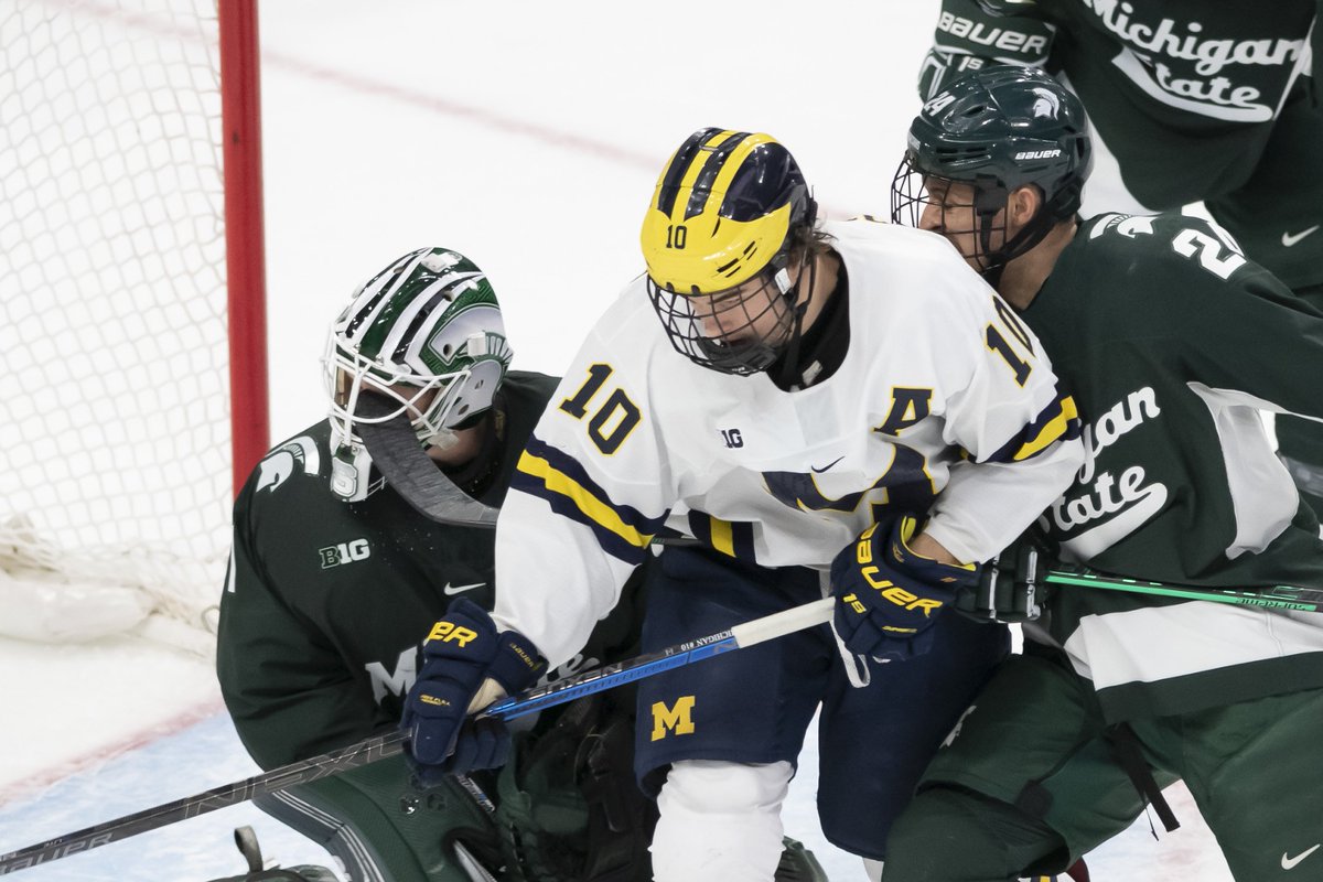 David Guralnick (@davidguralnick) on Twitter photo Somehow forgot to add this image from yesterday's game between <a href="/MSU_Hockey/">Michigan State Hockey</a> and <a href="/umichhockey/">Michigan Hockey</a>. Michigan State goaltender <a href="/DrewDeRidder44/">Drew DeRidder</a> got his mask violated by the stick of teammate Austin Kamer. Somehow forgot to add this image from yesterday's game between <a href="/MSU_Hockey/">Michigan State Hockey</a> and <a href="/umichhockey/">Michigan Hockey</a>. Michigan State goaltender <a href="/DrewDeRidder44/">Drew DeRidder</a> got his mask violated by the stick of teammate Austin Kamer.