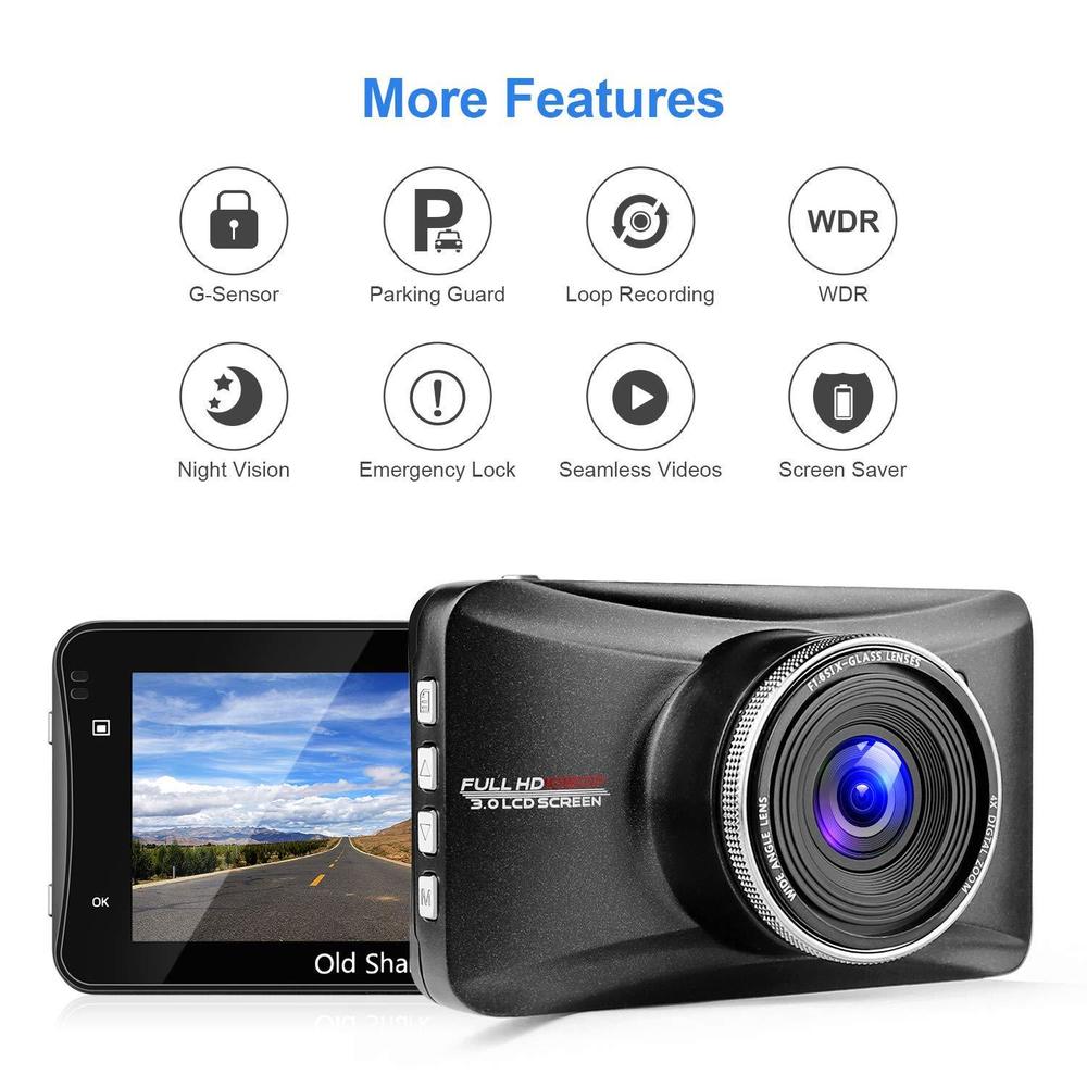 OldShark 3' Dash Cam 1080P WideAngle NightVision G-Sensor, auto On-Off, ParkHelp dlvr.it/QvmryC