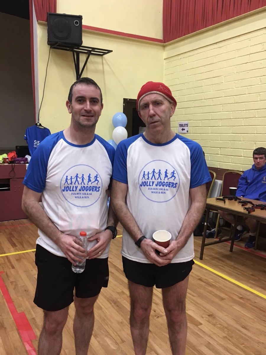 Great running from Gerard Jones and Brian Bradley @ Jolly Joggers 10k today with Gerard running a pb!Well done lads!