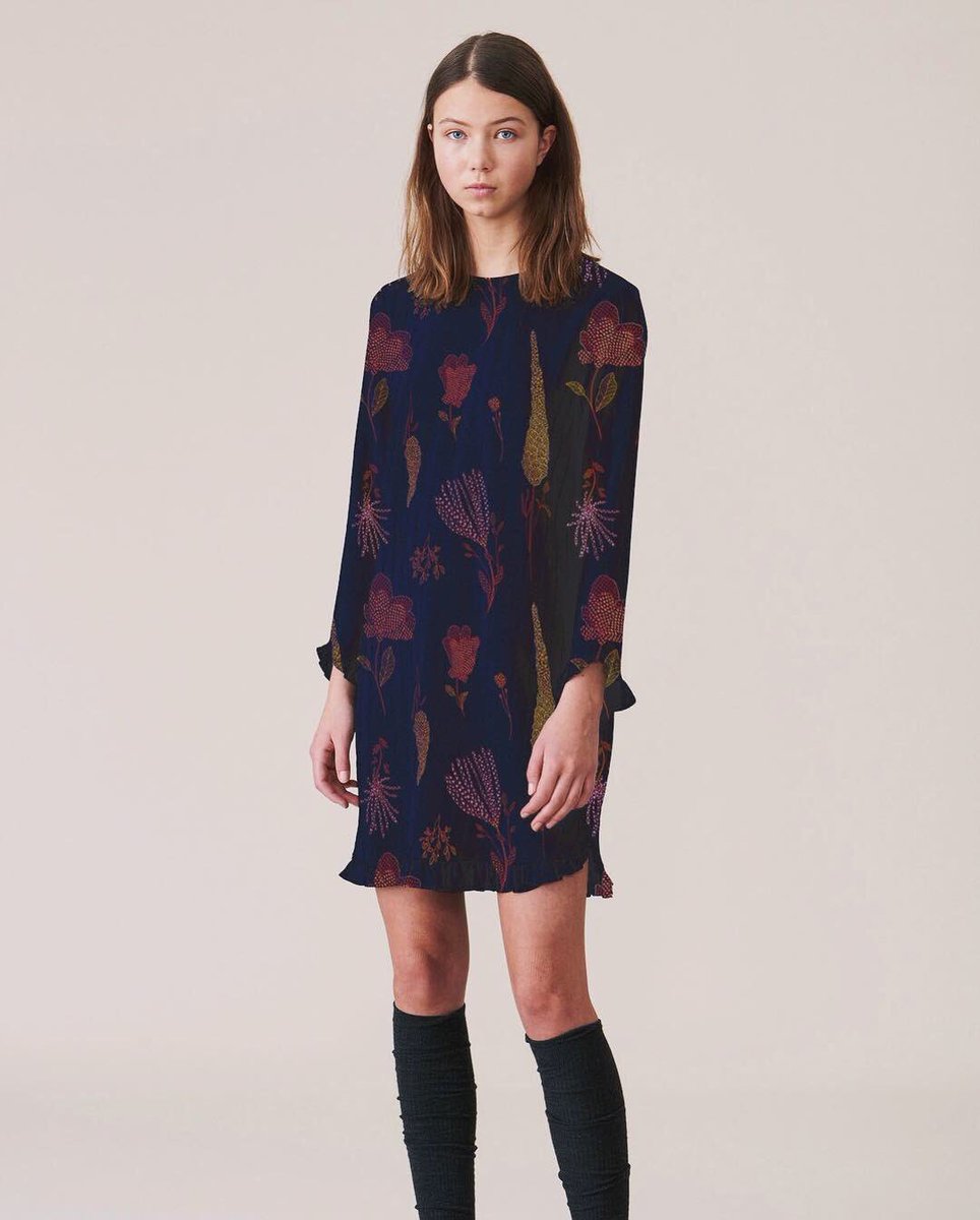 vilablava's tweet photo. What about this #Ganni dress with our stitched print on it? 
Total match with this trekking boots trend, leave it or love it 🖤
#vilablava #flowers #fauxembroidery #stitched #folk #treckking #trend #print #printdesign #textiledesign #estampados #diseñodeestampados https://t.co/qaHaFGiAXG