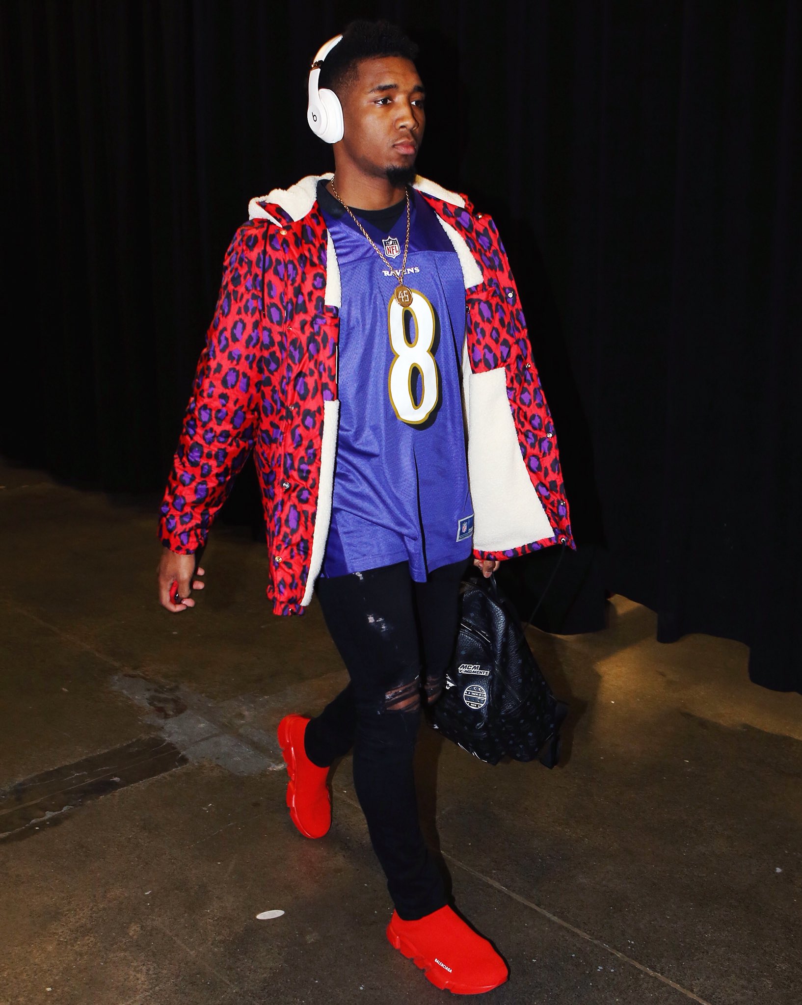 B/R Kicks on Twitter: ".@spidadmitchell the Balenciaga Speed Trainer and @Lj_era8 jersey in Toronto. Louisville connection. https://t.co/9XvLaOcTBC" / X