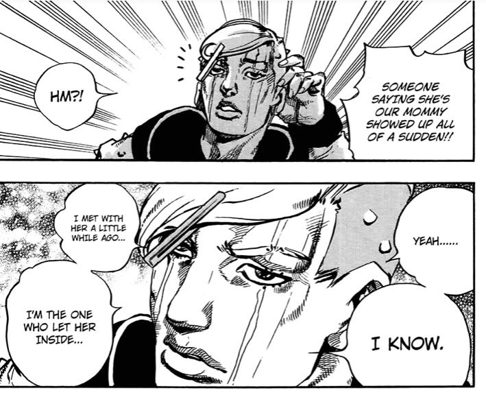 Araki's immensely powerful "character acting strange" expression 