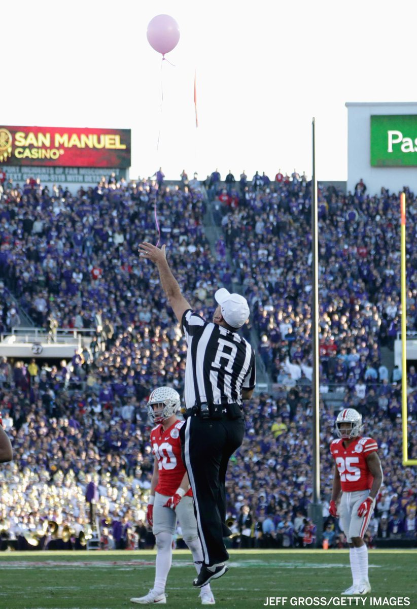 ESPNCFB's tweet photo. GET UP, MR. REF! 🎈 https://t.co/9TxthnmKhN