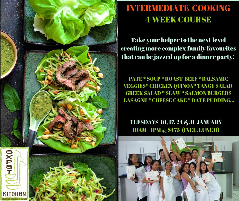 Expat_Kitchen's tweet image. Stepping stones to better meals - Intermediate cooking class for helpers. #helpercooking #maidcooking #intermediatecooking #expatkitchensg #cookingschoolsg