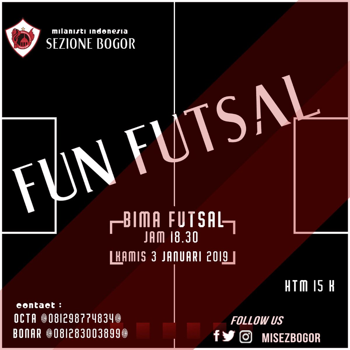 Fun Futsal Milanisti Sezione Bogor

Hari : Kamis, 03 Januari 2019
Tempat : Lapangan Bima Futsal (Perumahan Indraprasta, Jl. Bima Raya Ujung, RT.03/RW.01, Cibuluh, Bogor Utara Kota Bogor)
Jam : 18.30 WIB
Dress code : Jersey Milan
HTM : 15 K
<a href="/Angel_MIszBogor/">Angel Bogor</a>

#olahragaitusehat