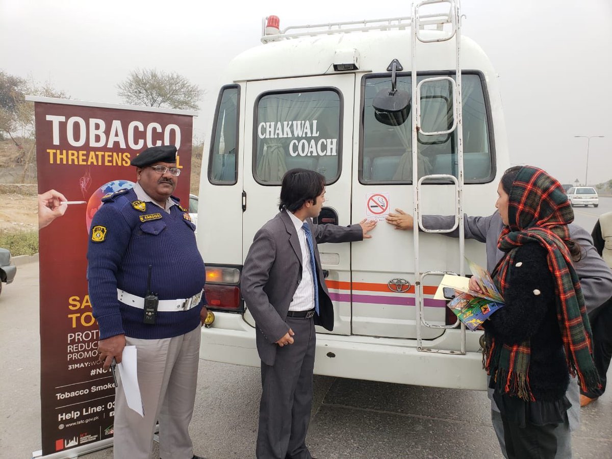 ICT Administration is carrying on campaign against drugs in Islamabad. Literature for creating awareness against Tobacco is being distributed and road shows are being arranged. Dr Asif ADC is leading the campaign. 
#DrugEducation 
#Notodrugs
