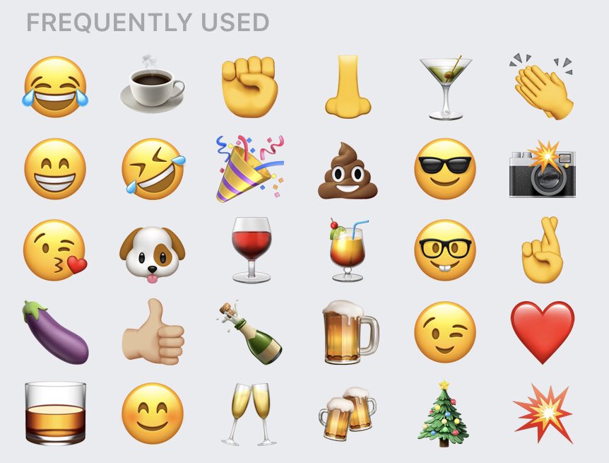 My “frequently used” emoji list.