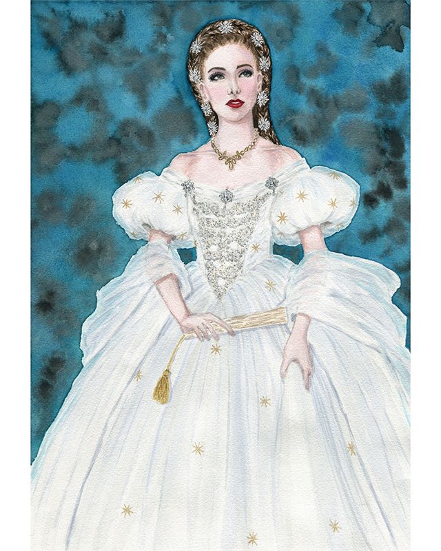 Ch Li S Art エリザベート 蘭乃はな Sisidressbych 宝塚歌劇団 宝塚 エリザベート 蘭乃はな ミュージカル 娘役 イラスト お絵描き 水彩 Takarazuka Elisabethmusical Elisabeth Watercolorart Empresselisabeth Illustration Portrait