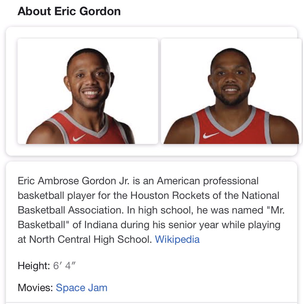jordan 🕊 on X: @big_business_ Funniest shit about that, is that Eric  Gordon as a child played MJ's son in Space Jam. MJs fake son dropped 40+ on  his bum ass kids