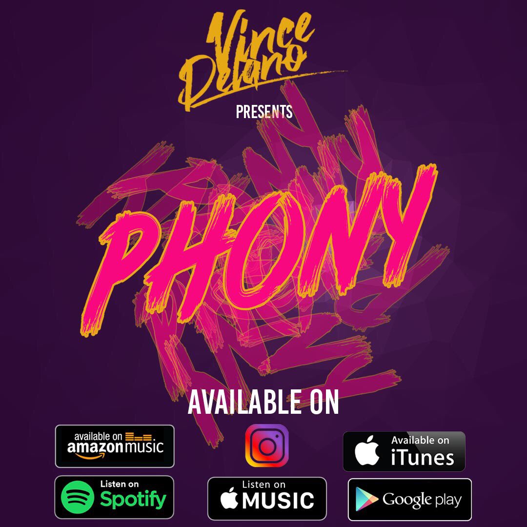 vincedelano's tweet photo. Starting 2019 with my new single PHONY, Out NOW on all music platforms. Link in bio. .
.
.
#music #spotify #itunes #itunesmusic #googleplay  #amazonmusic #music #sandiego #abelton #latinos #dj #djlife #djlife🎧 #phony #fakefriends #reggaeton #latin #worldstar #2019 #fashion https://t.co/Zr9mXGBgEE