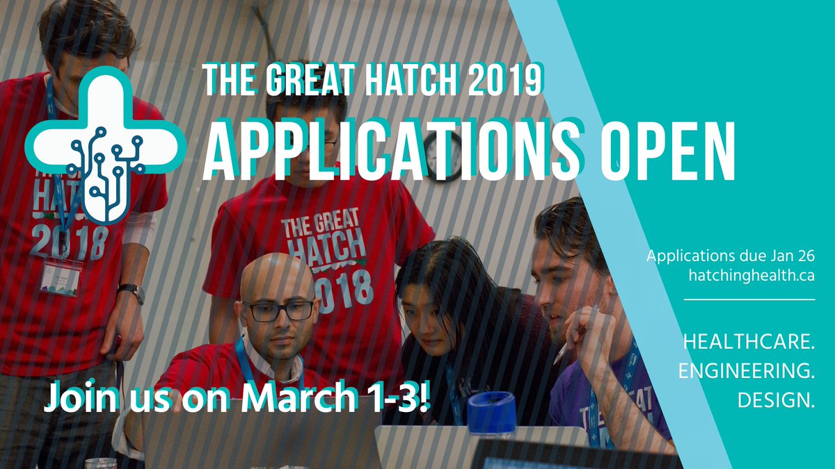 hatchinghealth's tweet photo. Apply today! Applications close on January 26!
#HatchIt on March 1-3rd.
https://t.co/KW8BbXgeI5 https://t.co/XPaNCVI9x4