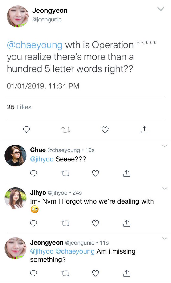 「ᴏᴘᴇʀᴀᴛɪᴏɴ 𝟸ʏᴇᴏɴ ɪs ᴀ ɢᴏ」𝘛𝘩𝘳𝘦𝘦 𝘴𝘩𝘢𝘳𝘦 𝘢 𝘣𝘳𝘢𝘪𝘯𝘤𝘦𝘭𝘭. 𝘔𝘪𝘩𝘺𝘰’𝘴 𝘤𝘰𝘯𝘷𝘪𝘯𝘤𝘦𝘥 𝘵𝘩𝘦𝘺’𝘭𝘭 𝘨𝘦𝘵 𝘤𝘢𝘶𝘨𝘩𝘵, 𝘑𝘦𝘰𝘯𝘨𝘺𝘦𝘰𝘯 𝘪𝘴 𝘰𝘣𝘭𝘪𝘷𝘪𝘰𝘶𝘴 & 𝘛𝘻𝘶𝘺𝘶 𝘸𝘢𝘯𝘵𝘴 𝘵𝘰 𝘣𝘦 𝘪𝘯𝘤𝘭𝘶𝘥𝘦𝘥.