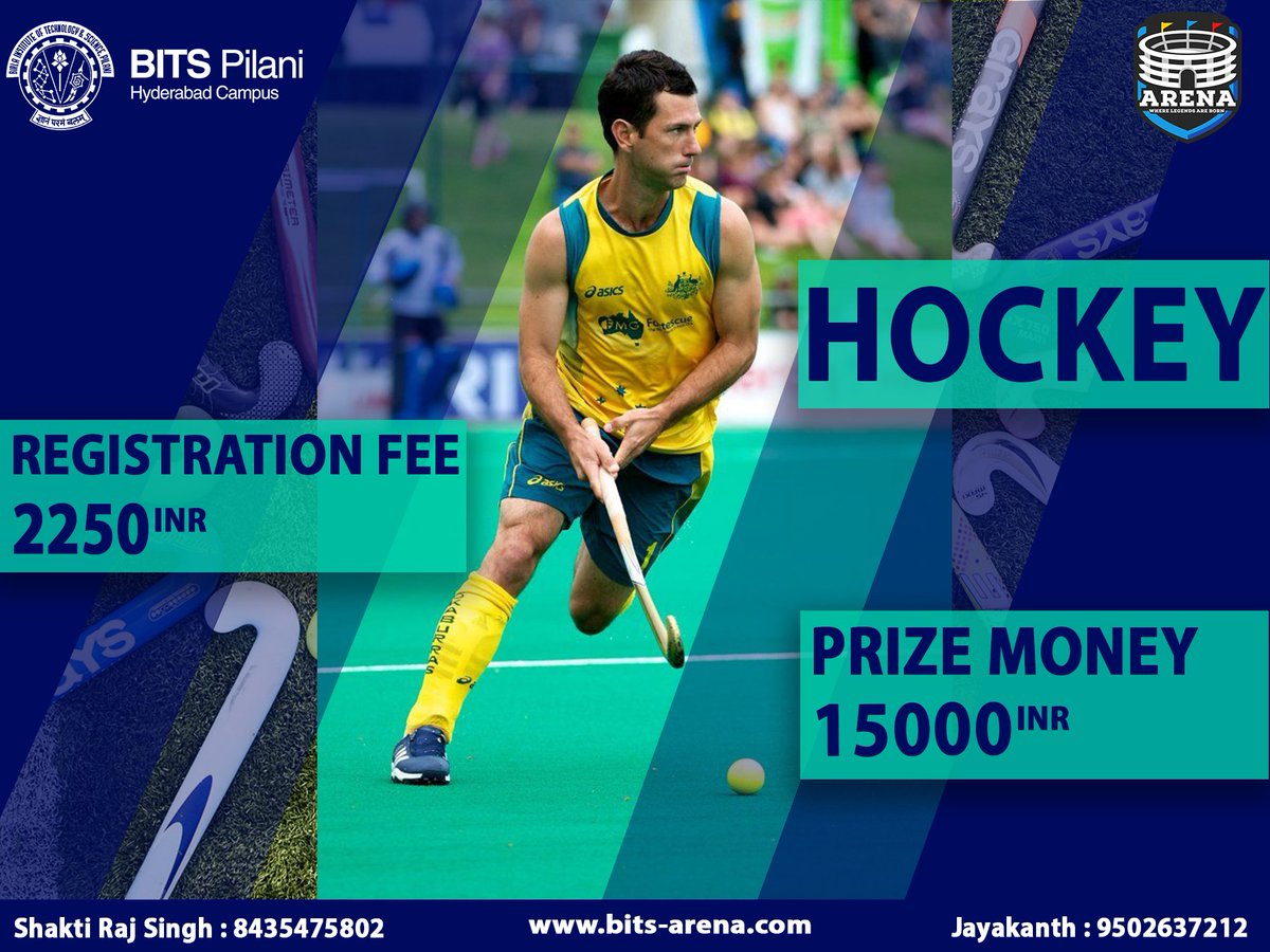 BITS_Arena's tweet photo. Hockey is one of the oldest team sports and remains popular to this day.There are drawings that seems to be hockey in Egyptian tombs! Pretty amazing, right?It is our national sport after all.Register at https://t.co/0jAoUkZcw2
#Arena2019
#WhereLegendsAreBorn
#WakeUpToYourPassion https://t.co/XV2jvJa8Lc