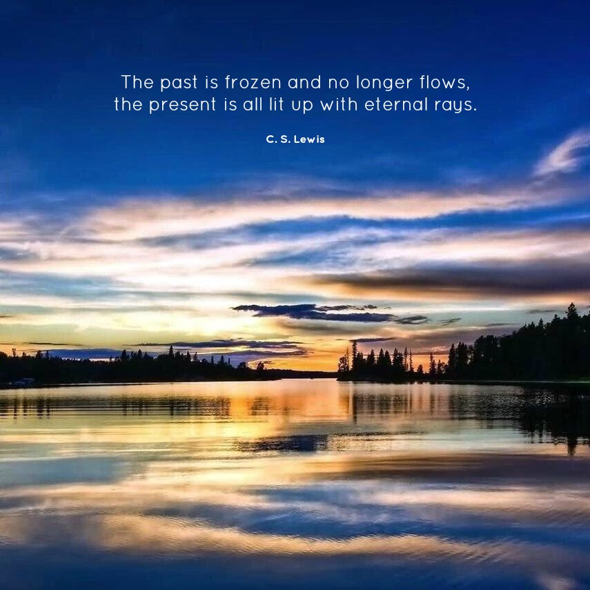 CSLewisDaily's tweet photo. "The past is frozen and no longer flows, and the present is all lit up with eternal rays."
#CSLewis | #HappyNewYear https://t.co/JBb4VagDh8