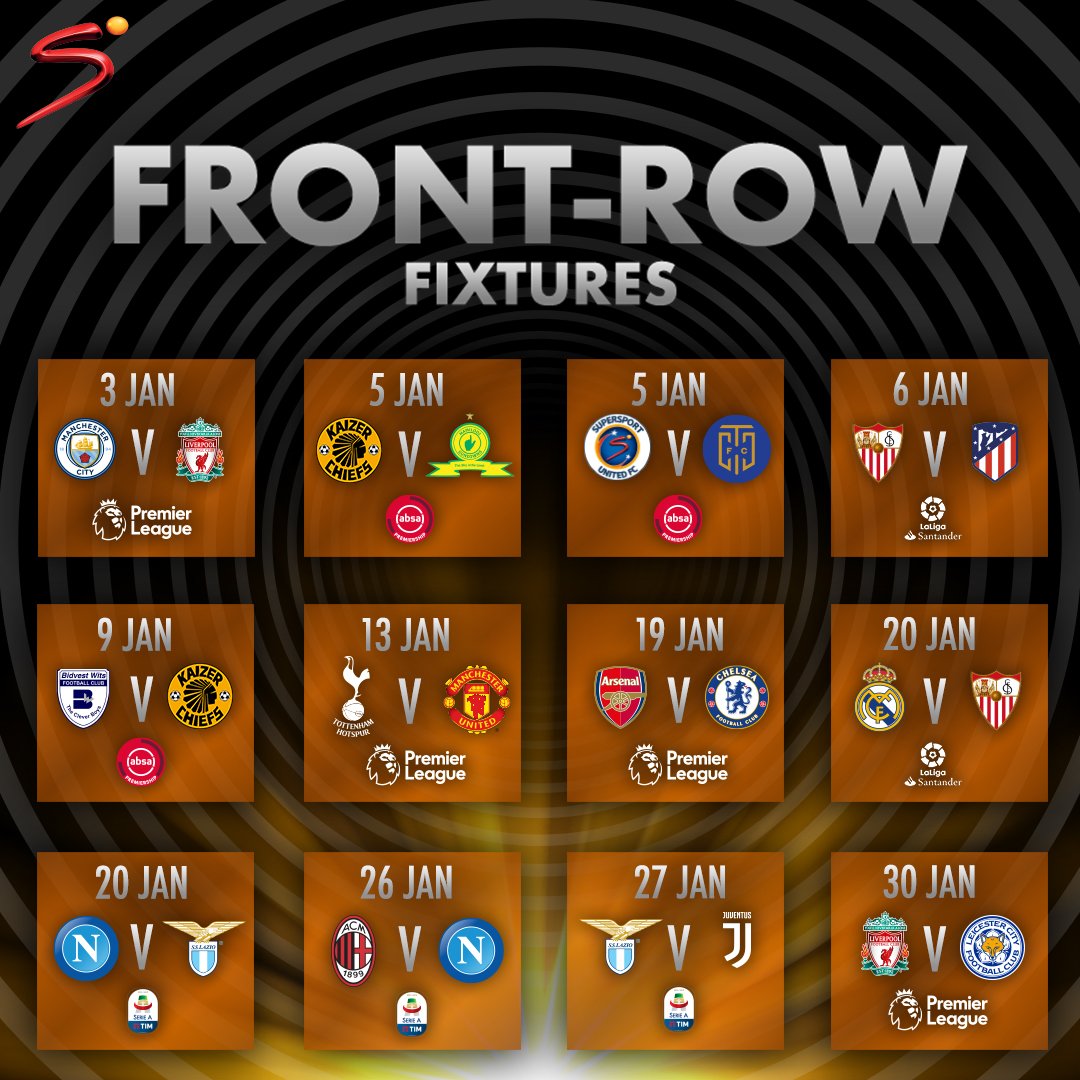 Happy New Year Football Fans The Front Row Action Continues On Supersport In 19 With Some Matches In January Re Supersport Scoopnest Happy New Year Football Fans The Front Row Action Continues On Supersport In 19 With Some Matches In January Re Supersport Scoopnest