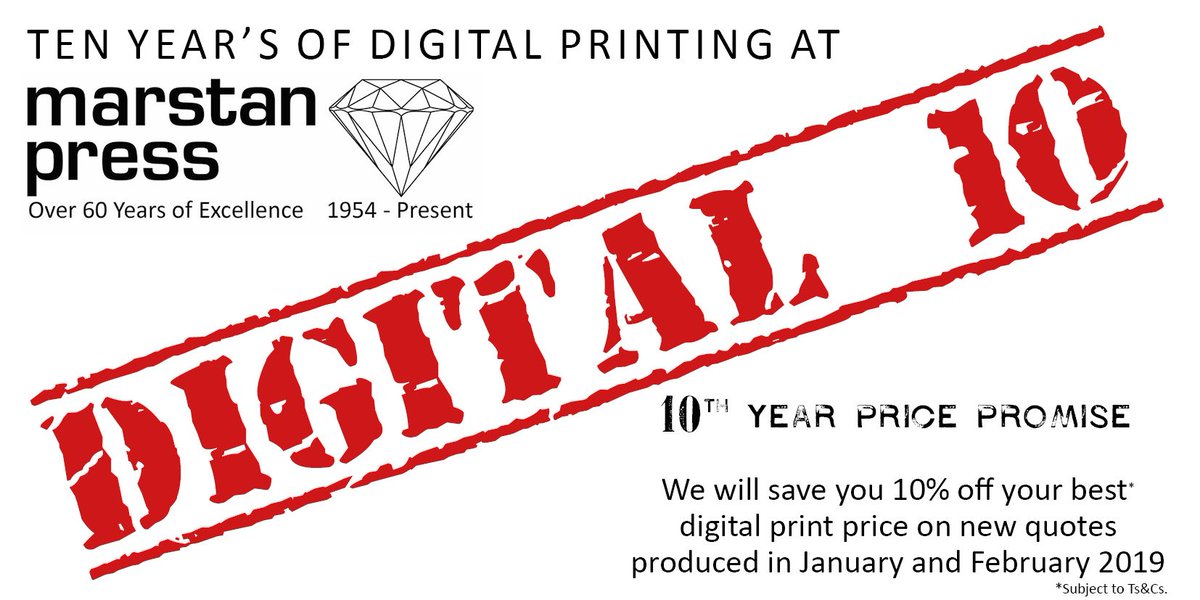 Happy New Year Folks!

We've been offering digital print services for 10 years today!!

To celebrate we are running a #DIGITAL10 promo.