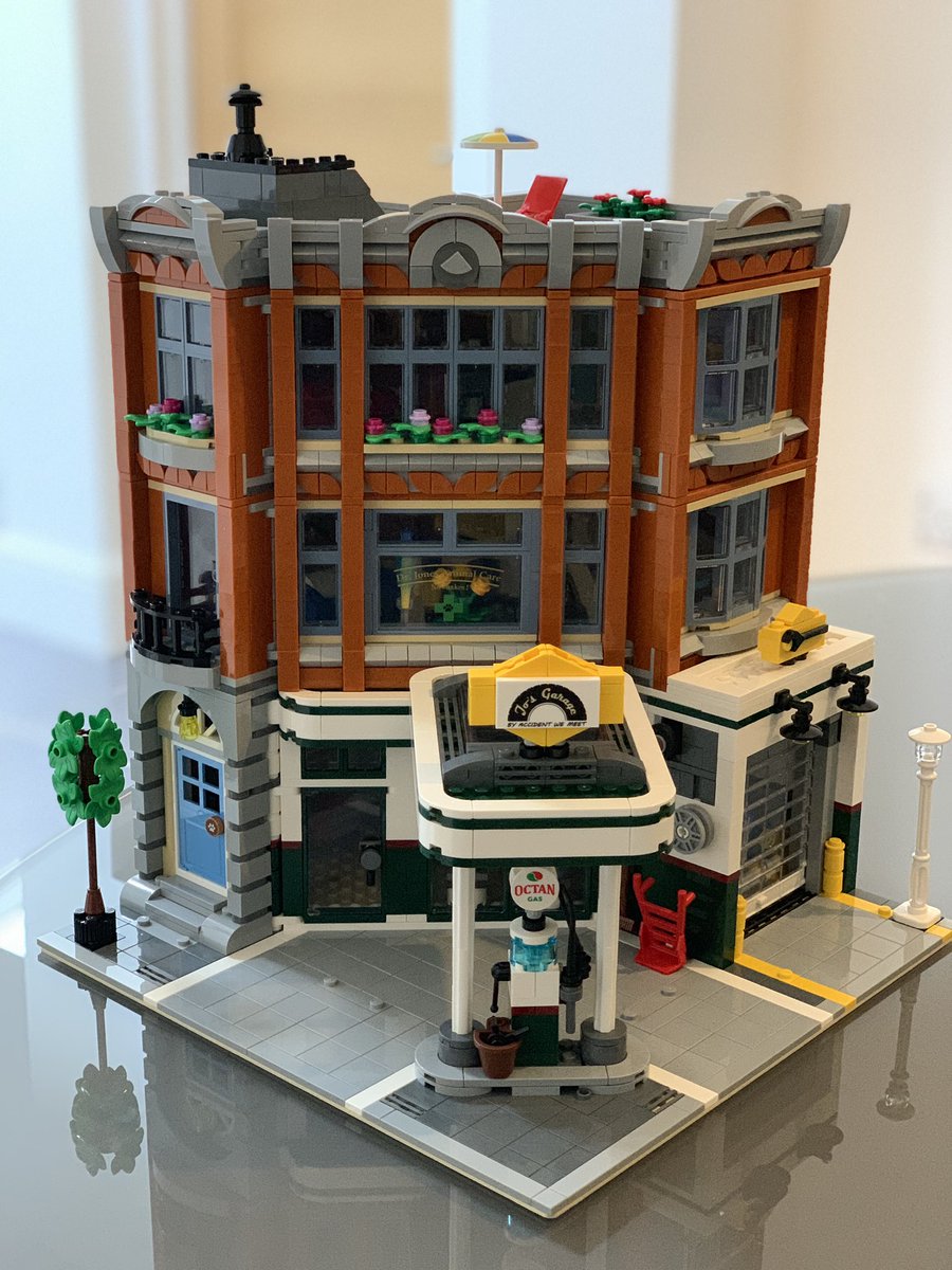lego corner garage modular