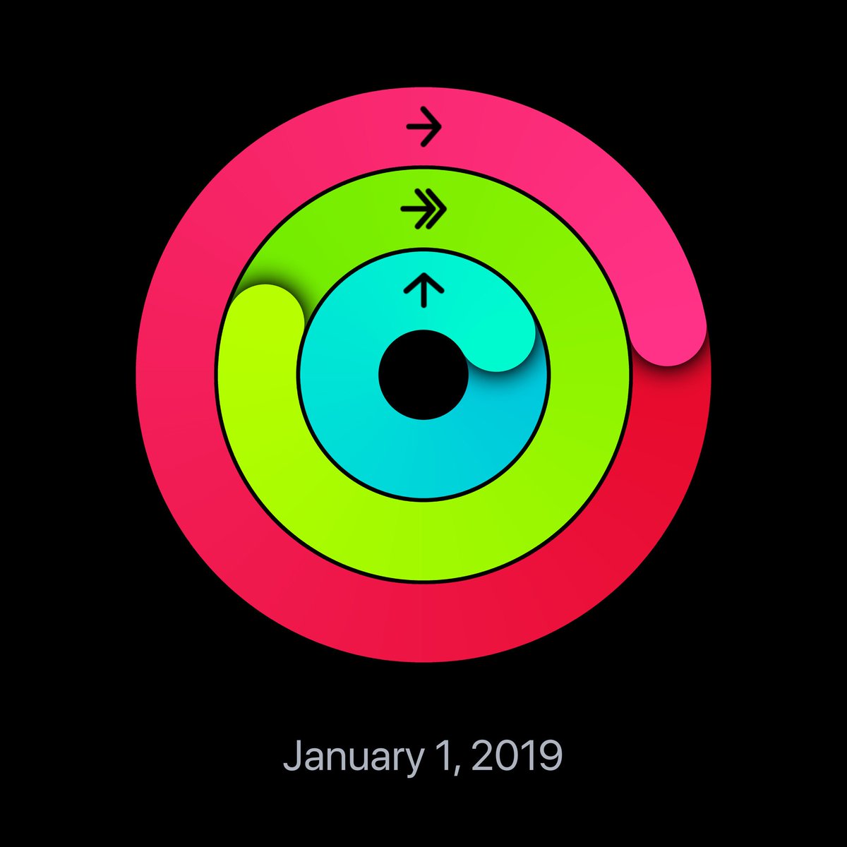 AnneMJones's tweet photo. Check out my Activity rings from January 1, 2019 on my #AppleWatch. https://t.co/TdoSyDJD67