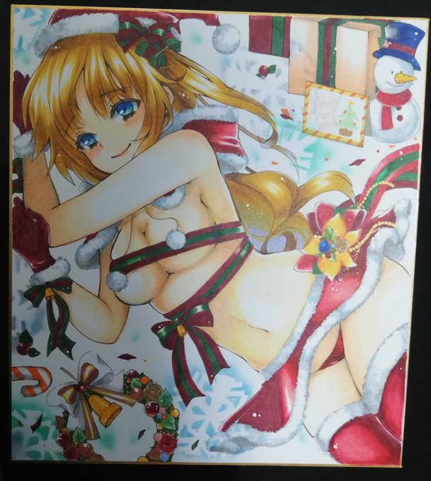 そーいえばクリスマスのイラストは完成したよ
#アナログ絵  #コピック
#アナログイラスト 