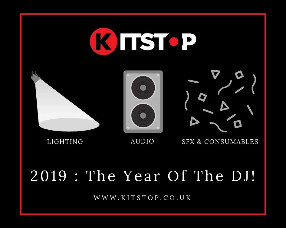 KitstopOnline's tweet photo. Happy New Year! Are you getting your groove on in 2019? Make sure you have everything you need for your next event 🎧🎵💿🎉 #kitstop #dj #eventequipment #sfx #lighting #consumables #weddingdj #party #lighting https://t.co/UAfSqFlz73