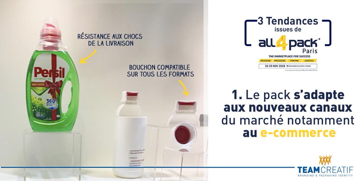 Team_Creatif's tweet photo. #DesignMakesEverydayBeautiful
Avec le développement du e-commerce, les industriels adaptent leur packaging aux contraintes de visibilité on-line et de résistance aux chocs de la livraison.
Retrouvez notre article sur ALL4PACK Ici 👉 https://t.co/aoBlpSTdL2 https://t.co/8v8c9cnW1Z